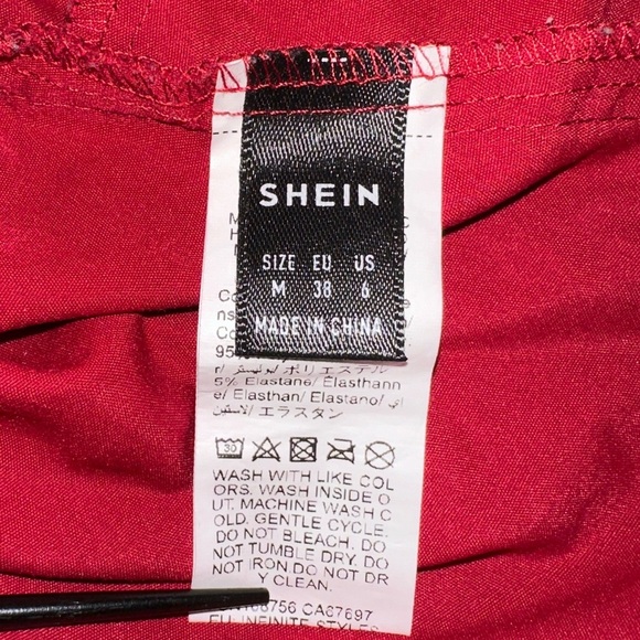 Shein Red Tube Top Backless Romper - Size Medium Lightweight Summer Vacation - Picture 8 of 8